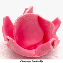 Wired Gold Sparkle-Tip Pink Roses Sugar Roses Large & XLarge+ Sizes