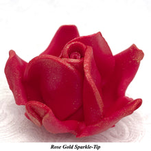 Wired Violet Sparkle-Tip Ruby Red Roses Sugar Roses Large & XLarge+ Sizes