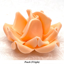 Non-Wired Orange Coral Peach Petite Large 3D Sugar Roses Smaller Petal 50mm