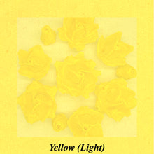 Yellow 3D Sugar Non-Wired Roses  3 SHADES 4 SIZES