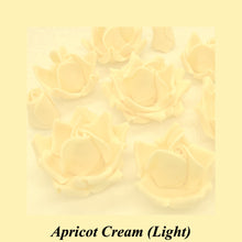 Apricot Cream Orange 3D Sugar Non-Wired Roses  3 SHADES 4 SIZES