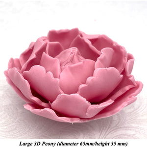 Dusky Pink 3D Non-Wired Large Sugar Peonies