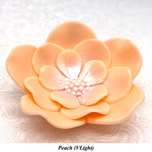 Orange Coral Peach Cake Flowers Edible Wedding Cake Birthday Cake Decoration Pearl Centre Sugar Flowers 55mm