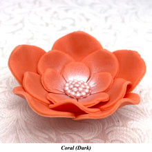 Orange Coral Peach Cake Flowers Edible Wedding Cake Birthday Cake Decoration Pearl Centre Sugar Flowers 55mm