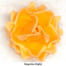 Orange Egg Yellow Non-Wired XLarge+ (Super) 3D Sugar Roses Larger Petal 75mm