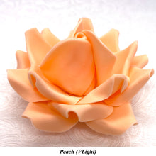 Orange Coral Peach Paprika Non-Wired XLarge+ (Super) 3D Sugar Roses Larger Petal 75mm