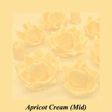 Apricot Cream Orange 3D Sugar Non-Wired Roses  3 SHADES 4 SIZES