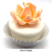 Non-Wired Orange Coral Peach Petite Large 3D Sugar Roses Smaller Petal 50mm