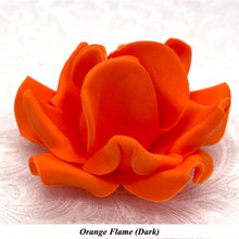 Non-Wired Orange Coral Peach Petite Large 3D Sugar Roses Smaller Petal 50mm