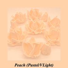 Peach Orange 3D Sugar Non-Wired Roses  3 SHADES 4 SIZES