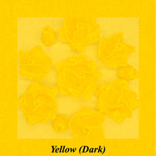 Yellow 3D Sugar Non-Wired Roses  3 SHADES 4 SIZES