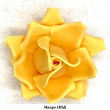 Non-Wired Orange Egg Yellow Petite Large 3D Sugar Roses Smaller Petal 50mm
