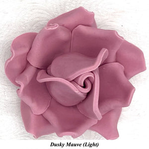 Non-Wired Dusky Pink Petite Large 3D Sugar Roses Smaller Petal 50mm