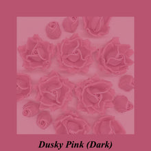 Dusky PInk 3D Sugar Non-Wired Roses  3 SHADES 4 SIZES