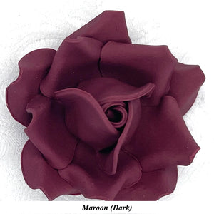 Non-Wired Dusky Pink Petite Large 3D Sugar Roses Smaller Petal 50mm