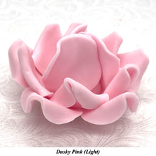 Large Dusky PInk 3D Non-Wired Sugar Roses in 3 tones 55mm