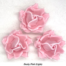 Large Dusky PInk 3D Non-Wired Sugar Roses in 3 tones 55mm