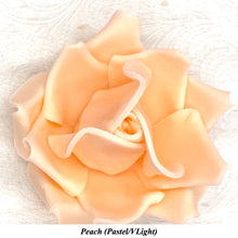 Large Peach Orange 3D Non-Wired Sugar Roses in 3 tones 55mm