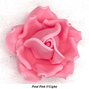 Non-wired Large 3D Warm Strawberry Pink Sugar Roses in 3 tones 55mm