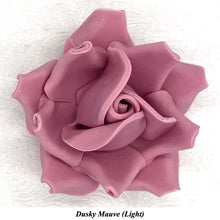 Large Dusky Mauve 3D Non-Wired Sugar Roses in 3 tones 55mm