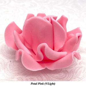 Non-wired Large 3D Warm Strawberry Pink Sugar Roses in 3 tones 55mm