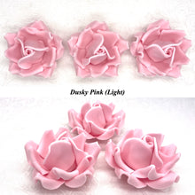 Large Dusky PInk 3D Non-Wired Sugar Roses in 3 tones 55mm