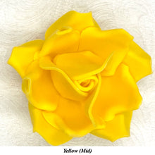 Large Yellow 3D Non-Wired Sugar Roses in 3 tones 55mm