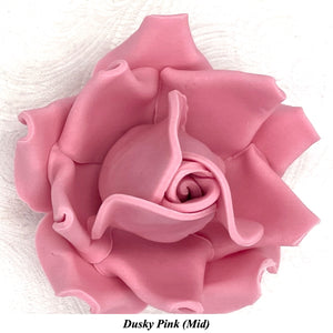 Large Dusky PInk 3D Non-Wired Sugar Roses in 3 tones 55mm
