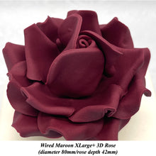 Dusky Pink Wired XLarge+ (Super) 3D Sugar Roses Larger Petal 80 mm