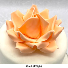 Orange Coral Peach Paprika Non-Wired XLarge+ (Super) 3D Sugar Roses Larger Petal 75mm