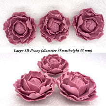 Dusky Mauve 3D Non-Wired Large Sugar Peonies