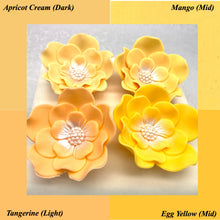 Orange Egg Yellow Cake Flowers Edible Wedding Cake Birthday Cake Decoration Pearl Centre Sugar Flowers 55mm