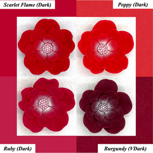 Red Cake Flowers Edible Wedding Cake Birthday Cake Decoration Pearl Centre Sugar Flowers 55mm