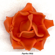 Large Burnt Orange Paprika 3D Non-Wired Sugar Roses in 3 tones 55mm