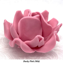 Large Dusky PInk 3D Non-Wired Sugar Roses in 3 tones 55mm