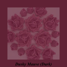 Dusky Mauve 3D Sugar Non-Wired Roses  3 SHADES 4 SIZES