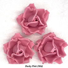 Large Dusky PInk 3D Non-Wired Sugar Roses in 3 tones 55mm