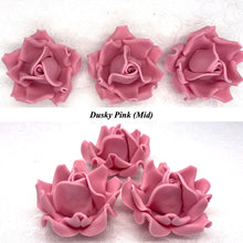 Large Dusky PInk 3D Non-Wired Sugar Roses in 3 tones 55mm