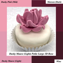 Non-Wired Dusky Pink Petite Large 3D Sugar Roses Smaller Petal 50mm