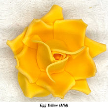 Non-Wired Orange Egg Yellow Petite Large 3D Sugar Roses Smaller Petal 50mm