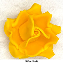 Large Yellow 3D Non-Wired Sugar Roses in 3 tones 55mm