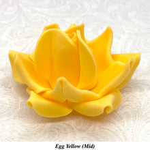 Non-Wired Orange Egg Yellow Petite Large 3D Sugar Roses Smaller Petal 50mm
