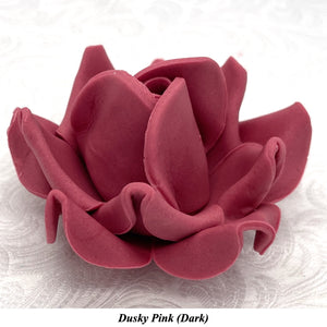 Large Dusky PInk 3D Non-Wired Sugar Roses in 3 tones 55mm