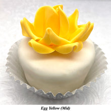 Non-Wired Orange Egg Yellow Petite Large 3D Sugar Roses Smaller Petal 50mm