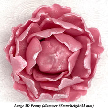 White Sparkle-Tip Dusky Pink 3D Non-Wired Large Sugar Peonies