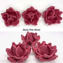 Large Dusky PInk 3D Non-Wired Sugar Roses in 3 tones 55mm