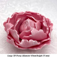 White Sparkle-Tip Dusky Pink 3D Non-Wired Large Sugar Peonies