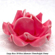 Champagne Sparkle-Tip Pink Sugar Roses 3SIZES NON WIRED Silver/Gold Sparkle Tip Options