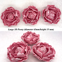 White Sparkle-Tip Dusky Pink 3D Non-Wired Large Sugar Peonies