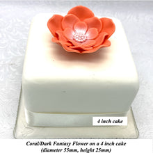 Orange Coral Peach Cake Flowers Edible Wedding Cake Birthday Cake Decoration Pearl Centre Sugar Flowers 55mm